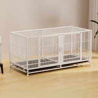 Enclos d'élevage pour chats à trois niveaux, cloisonnée pour la reproduction et l'élevage, double couche pour la maternité et l'élevage des chiots