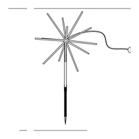 Büyük fiyat led tatil parti ışıkları dijital nokta kontrolü RGB havai fişek noel güneş ışığı