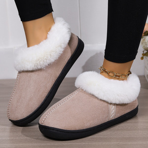 2024 Classic Winter Indoor Flats for Ladies <b>Soft</b> Faux Fur for <b>Slippers</b> with Cushioning Heels TPR Outsole New Design Warm Plush - Product Image 6