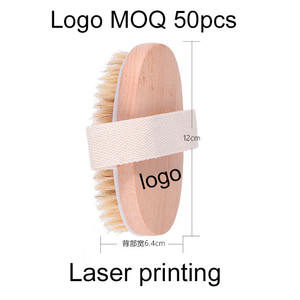 Cepillo de sisal natural con cerdas de pelo de jabalí para <span class=keywords><strong>baño</strong></span> y ducha, exfoliante para piel seca, estilo moderno, cepillo corporal SPA con mango y esponja suave - Product Image 2