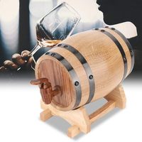 Fût de chêne vieilli de 3 litres, mini fût de whisky avec support adapté au whisky vieilli vin bière tequila cocktailsetc home bar table de