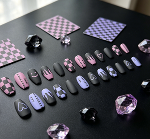 Ensemble de faux ongles à presser, tendance, style français, motif cœur mignon, en ABS, réutilisables, <span class=keywords><strong>pour</strong></span> femmes, idéal <span class=keywords><strong>pour</strong></span> le quotidien et le travail - Product Image 6