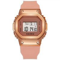 SKMEI Großhandel Damen Digitaluhr Original TPU-Armband Wasserdicht Digitale Anzeige Einfache Casual Armbanduhr Relogio Masculino