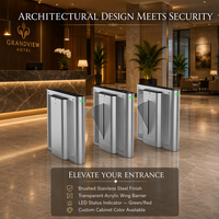 Torniquete de Barrera Abatible Personalizado para Hotel, de Acero Inoxidable, Bidireccional, con Clasificación de Impermeabilidad Personalizada, Control de Acceso para Vestíbulo OEM
