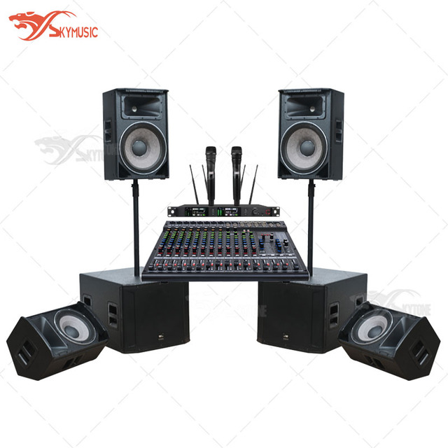 Full Sets Active Speakers Sound System with Mixer Microphone