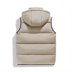 Chaleco de invierno para hombre, nuevo diseño sin mangas, chaleco acolchado con bloqueo de Color, chaleco acolchado con capucha para uso al aire libre - Product Image 2
