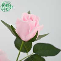 Künstliche Rosen mit Echtem Touch, 94cm Langer Stiel, Rosa und Weiß, für Tischvasen, Hochzeiten und Heimdekoration