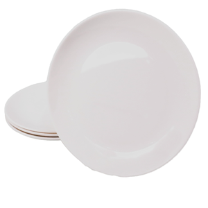 Rắn Trắng melamine đồ ăn nhựa thiết lập tùy chỉnh nhà máy bán buôn cho nhà hàng tự chọn phục vụ sâu súp tấm thiết kế đồng bằng - Product Image 1