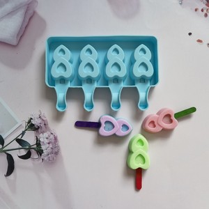 Stampo per Gelato in Silicone Ecologico a 4 Cavità, Antiaderente e Durevole, Forma <span class=keywords><strong>di</strong></span> <span class=keywords><strong>Cuore</strong></span>, Vari Stili, per Dolci e Pudding - Product Image 5