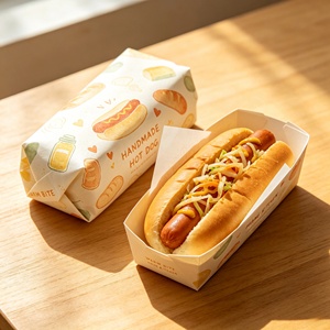 Eco Friendly Custom Hot Dog Paper <b>Boxes</b> Wholesale Bulk Disposable Kraft Food Boats Packaging for Snack Bar Food Truck - Product Image 6