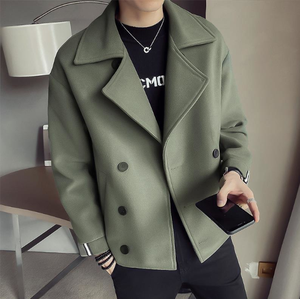 Manteau <span class=keywords><strong>court</strong></span> tendance pour <span class=keywords><strong>homme</strong></span>, col montant, idéal printemps-automne, nouveau design de veste - Product Image 2