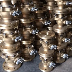 วาล์วบอลแบบมีหน้าแปลน นิกเกิล-อะลูมิเนียม บรอนซ์ มาตรฐานอเมริกัน มาตรฐานญี่ปุ่น มาตรฐานเยอรมัน C95800 รุ่น Q41Y-16T - Product Image 1