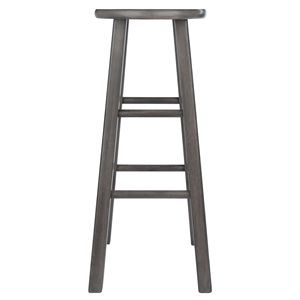 Tabouret de bar moderne rustique en bois gris huître pour bar à domicile, hôtel, salon, chambre à coucher, meubles de style détente - Product Image 5