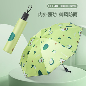 Parapluie pliable mignon pour femme, style fruit, en nylon, manuel, protection UV, pare-soleil, logo personnalisable - Product Image 3