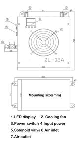 4.2cfm 120lpm Mini sécheur de réfrigérant Refroidisseur d'air <span class=keywords><strong>HOBT</strong></span> Concentrateur d'oxygène Générateur d'azote Sécheur d'air comprimé réfrigéré - Product Image 5