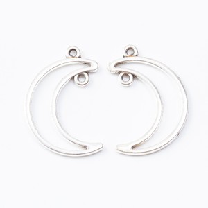 Conector de media luna hueca de aleación de zinc en tono dorado con doble lazo para la elaboración de <span class=keywords><strong>atrapasueños</strong></span> celestiales - Product Image 2