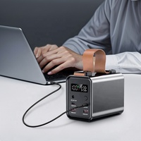 Bancos de energía de luz de emergencia para acampar de mano Salida de CC 100W Carga súper rápida Gran capacidad 60000mAh Banco de energía para computadora portátil
