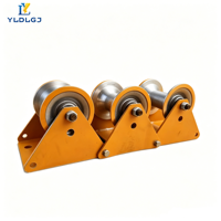 Conjunto de rodillos guía de cable galvanizado de alta resistencia YILI, conectable por cadena, para montaje en suelo, de acero, cóncavo, para cableado en zanjas rectas