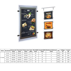 2025 <b>Real</b> Estate Agent Advertising Light Box Price Window Display Double Sides Led Hanging <b>Crystal</b> Light Box - Product Image 4