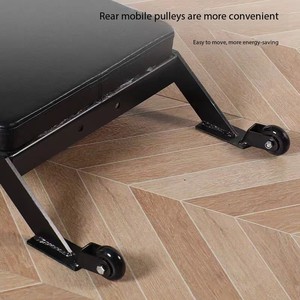 Banco de Ejercicios Plegable para Glúteos, Banco Romano, Mini Banco Nórdico para <span class=keywords><strong>Curl</strong></span>, con Características de Seguridad y Ruedas de Transporte, Gran Oferta - Product Image 5