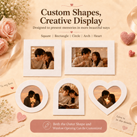Cadre photo magnétique avec panneau arrière, échange facile des images, cadre photo personnalisé, produits de décoration intérieure, forme, taille et matériau personnalisables