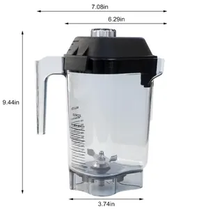 Ideamay 48 Unzen Plastik PC Smoothie-Blender-Becher Krug-Glas für Vitamx-Ersatz