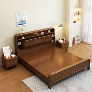 Modern <strong>Queen</strong> Full <strong>Size</strong> Luxury <strong>Bedding</strong> Sets Comforter Bedroom Furniture Hot Sale Double Wooden Beds with Storage - Product Image 1