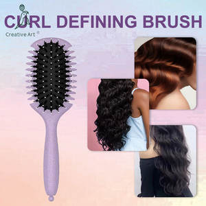 Private Label Eco Friendly Curl Defining <strong>Brush</strong> Curly Hair <strong>Brush</strong> Boar Bristle Styling Hairbrush For Detangling - Product Image 5