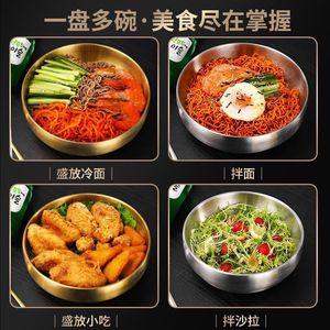 Bol à soupe à double paroi en acier inoxydable brossé doré, grand format, pour usage domestique, anti-brûlure - Product Image 3