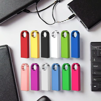 Súper Mini Memoria USB Flash de 32GB 16GB 8GB 4GB Metálica Pen Drive Pendrive 128 64 32 16 8 GB Memoria Flash USB Personalizada