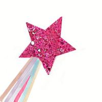 Baguettes Magiques Scintillantes Étoile Fée Princesse Ange pour Filles – Accessoires de Déguisement Colorés pour Anniversaire, Halloween, Ramadan, Remise de Diplôme – Tendance Mode