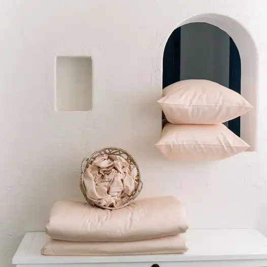 Роскошный набор простыней из чистого розового бамбука/Комплект постельного белья