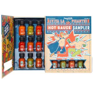 Juego de regalo de libro de salsa picante Luchador cuidadosamente Gourmet 12 sabores que incluyen juego de té de café Ajo Habanero Bourbon ahumado - Product Image 3