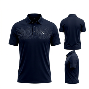 Polo de sport et de golf pour hommes X Sports City, manches courtes, tissu performant, multicolores, respirant, logo personnalisé, vêtements de sport, vente chaude - Product Image 1