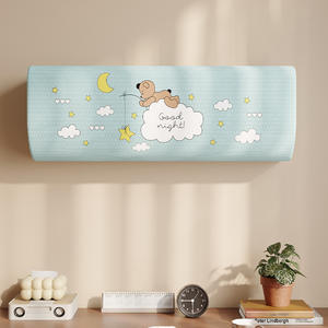 Funda de Aire Acondicionado con Diseño de Dibujos Animados, Elástica, Cubre Completamente, Antipolvo, de Seda de Leche, Universal, para Unidades Interiores de Pared, para Uso en Dormitorios - Product Image 1