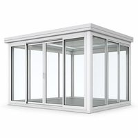 Véranda en aluminium et verre pour patio, espace de vie extérieur toute l'année, serre, solarium, salle de jardin, taille personnalisée, OEM
