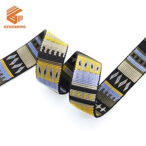 สายรัดผ้าแจ็คการ์ดแบบใหม่ ขนาด 25 มม. 1 นิ้ว สายรัดไนลอนพิมพ์ลายตามสั่ง สายรัดหนาพร้อมลวดลายสำหรับสายกระเป๋า เข็มขัดไนลอน - Product Image 2