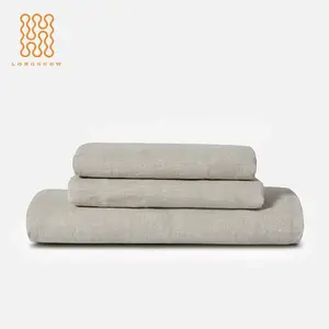 100% Pure Flax Linen Bed Sheets Bed Linen Bedding Set Queen Size Stone Washed French luxury Linen bedding