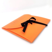 Emballage personnalisé en papier pliable recyclable avec ruban, enveloppes cadeaux, emballage pour foulard en soie, boîte d'emballage