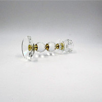 Porte-bougies en verre cristal poli fait main, plaqué or, tendance mode, pour décoration intérieure et cadeaux de mariage