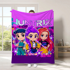 Nueva Llegada 2026: Manta de Anime K-Pop Huntrix, Diseño de Cazadores de Demonios, Súper Suave y Acogedora, de Felpa y Franela - Product Image 3