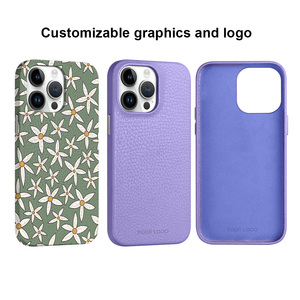 เคสโทรศัพท์หนัง PU แบบดั้งเดิมสำหรับ iPhone 15 14 13 PRO MAX & <span class=keywords><strong>Galaxy</strong></span> S24 S23ฝาหลังแม่เหล็กพิเศษออกแบบโลโก้ได้ตามต้องการ - Product Image 4