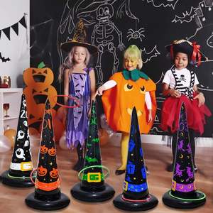 Ensemble de chapeaux d'Halloween gonflables en PVC avec jeu de lancer d'anneaux – Imperméable et durable pour les fêtes et l'extérieur - Product Image 5