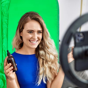 KAMPHO Faltbarer Green Screen Tragbare Fotografie Video Studio Anruf Streaming Stuhl Hintergrund - Product Image 2