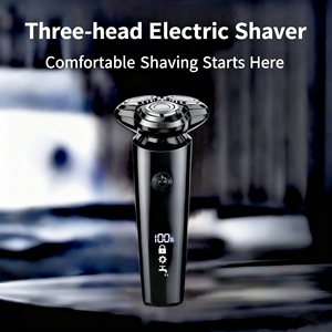 Rasoio Elettrico da Uomo per <span class=keywords><strong>Rasatura</strong></span> <span class=keywords><strong>a</strong></span> <span class=keywords><strong>Secco</strong></span> e Umido, Rifinitore per <span class=keywords><strong>Barba</strong></span> Impermeabile, Rasoio Rotante Elettrico per Capelli - Product Image 2