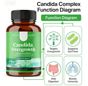 Cápsulas de Fórmula Avanzada <span class=keywords><strong>Candida</strong></span> Complex |   Suplemento Dietético para la Salud Digestiva y el Bienestar Intestinal - Product Image 2