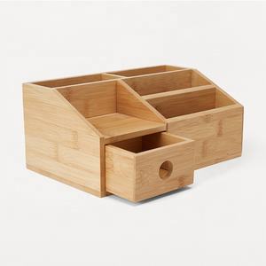 ZB BSCI Factory Bamboo <strong>Desk</strong> <strong>Organiser</strong> <strong>Desk</strong> <strong>Tidy</strong> Pen Holder Makeup <strong>Organiser</strong> Office Multifunctional Organizer - Product Image 3