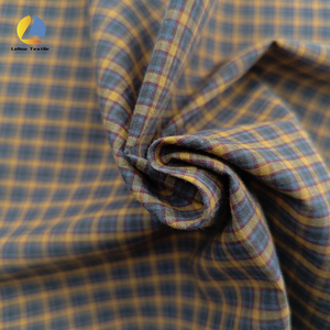 Hot Bán Dệt Thoải Mái Cotton-Kiểm Tra Gingham Vải Phong Cách Sợi-Nhuộm Vải Cotton Hữu Cơ Cho Phụ Nữ Sọc Quần Áo - Product Image 4