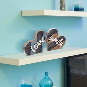 2 pièces signalisation en bois rustique décoration murale en bois multicolore <span class=keywords><strong>chambre</strong></span> à coucher cuisine salon salle à manger centre de table décoration - Product Image 4