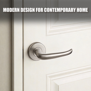 Manija de Puerta Tianyi de Acero Inoxidable Cepillado con Roseta Redonda, Cerradura Moderna para Interiores, Dormitorios y Uso Comercial - Product Image 4
